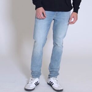 PacSun Mens 28x30 Light Indigo Wash Denim Stacked Skinny Jeans